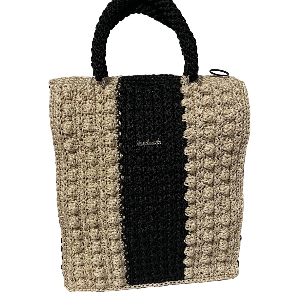 Handcrafted Bohemian Trapezoid Tote Bag